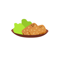 Kawaii Indonesian Food 2 Fried Fermented Soybean Cake