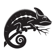 Chameleon Silhouette Vector art