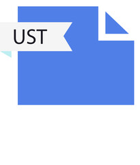 UST File format icon roe color fill