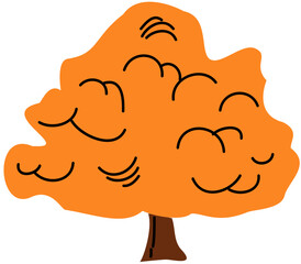 autumn tree vector illustration. Autumn season . Tree isolated