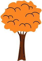 autumn tree vector illustration. Autumn season . Tree isolated