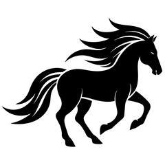 horse silhouette vector illustration