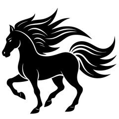 horse silhouette vector illustration