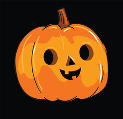 Hand drawn Pumpkin vector illustration holiday Halloween