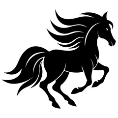 horse silhouette vector illustration