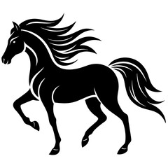 horse silhouette vector illustration