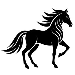 horse silhouette vector illustration