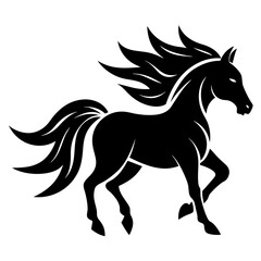 horse silhouette vector illustration