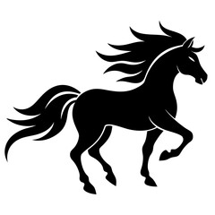 horse silhouette vector illustration