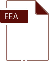 EEA File format minimal icon outline