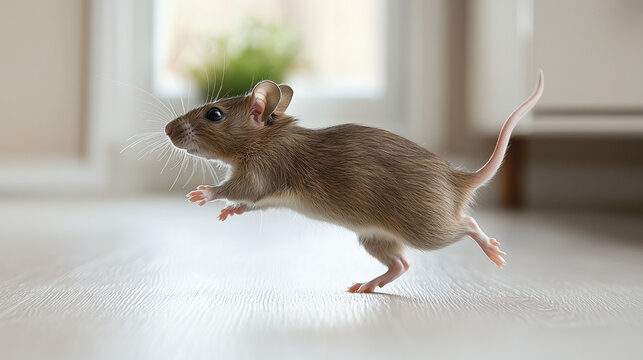 a rat running in kitchen