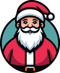 Happy Santa Cartoon Mascot Logo