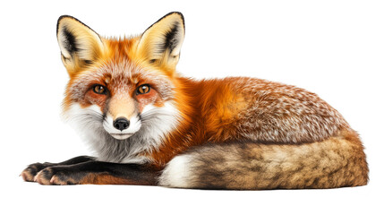 Red Fox Sitting  Looking at Camera