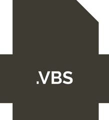 VBS File extension icon fill crisp corners with symbol