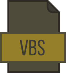 VBS File icon fill and outline crisp corners