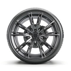 Obraz premium high quality Car wheels white background.