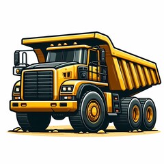 Dump Truck vector illustration isolated on a white background