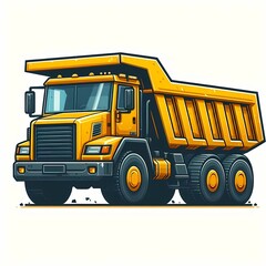 Dump Truck vector illustration isolated on a white background
