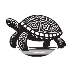 turtle silhouette vector