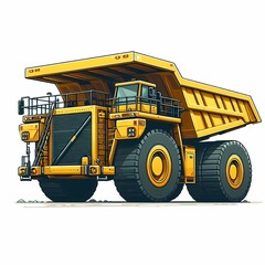 Dump Truck vector illustration isolated on a white background