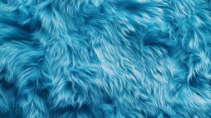 Turquoise Fluffy Fabric Coat on Winter Fashion Background Generative AI