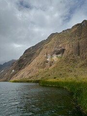 landscape with lake and mountains