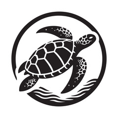 turtle silhouette vector