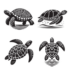 turtle silhouette vector