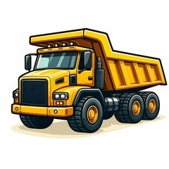 Dump Truck vector illustration isolated on a white background