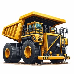 Dump Truck vector illustration isolated on a white background