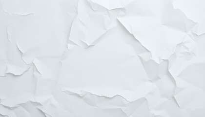 Fototapeta premium Crumpled White Paper Texture