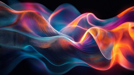 Fototapeta premium Abstract Waves of Vibrant Colors