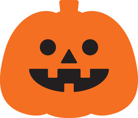 ハロウィン　カボチャ　パンプキン　シンプル　主線なし