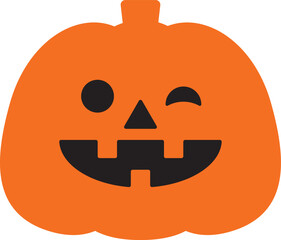 ハロウィン　カボチャ　パンプキン　シンプル　主線なし