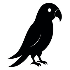 Obraz premium Simple Parrot silhouette vector illustration. 