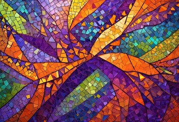 colorful mosaic glass background