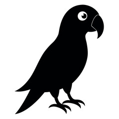  Simple Parrot silhouette vector illustration.
