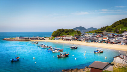 Fototapeta premium 海辺の村の風景 03