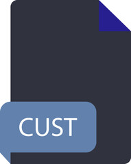 CUST file extension icon crisp corners grey colors