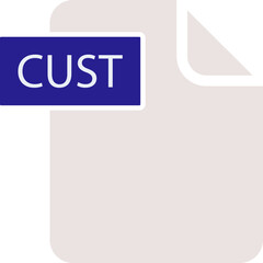 CUST File format icon rounded  and spacing