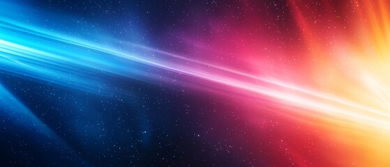 Obraz premium A vibrant wallpaper featuring stars and lines in its center, encircled by hues of the rainbow on its left side