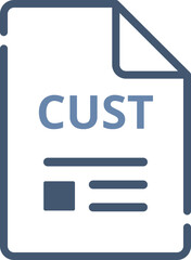 CUST File icon minimal outline with symbols