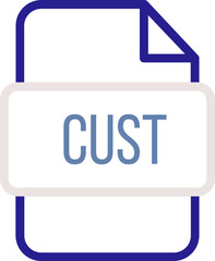 CUST File icon with bold outline