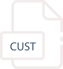 Obraz premium CUST ip file icon