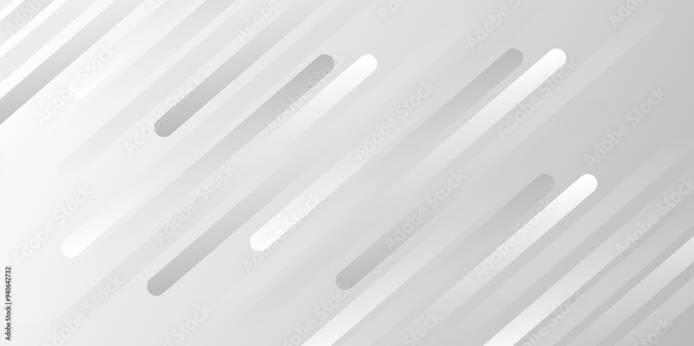 Aufkleber White gradient diagonal stripe line background. Motion Line Gradient stripes layers. business background metallica shining vector. Abstract monochrome elegant geometric backdrop, modern design,Vector.
