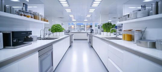 Fototapeta premium Science laboratory research interior. Generative AI technology. 