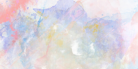 Abstract colorful hand painted background. pastel abstract watercolor background. Colorful bright ink and watercolor textures on white paper background. Abstract texture, can be used as a trendy bg.	