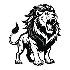 Fototapeta premium lion silhouette vector