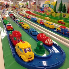 A variety of vintage and sophisticated stores, toy stores, doll stores. Generative AI