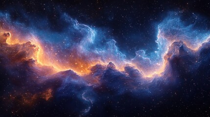 Obraz premium Cosmic Nebula: A Symphony of Celestial Colors